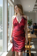 Vestito corto rosso