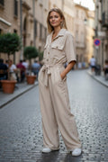 Tuta lunga beige